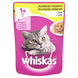 
				Whiskas s kuřecím masem v želé kapsička pro kočky 100 g
		