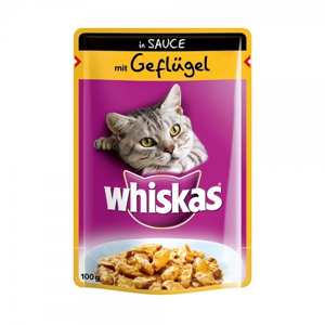 
				Whiskas s kuřecím ve šťávě kapsička pro kočky 100 g
		