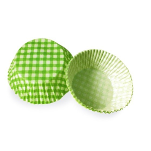 Wimex Papírové košíčky na muffiny KÁRO zelené 50x30mm, 40ks