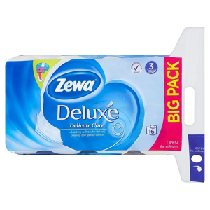 
				Zewa deluxe delicate care toaletní papír, bez parfemace, bílý - 3vrstvý 16x150
		