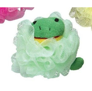 
				Žínka koupelová masážní zvířecí zelená s žabičkou 25g
		
